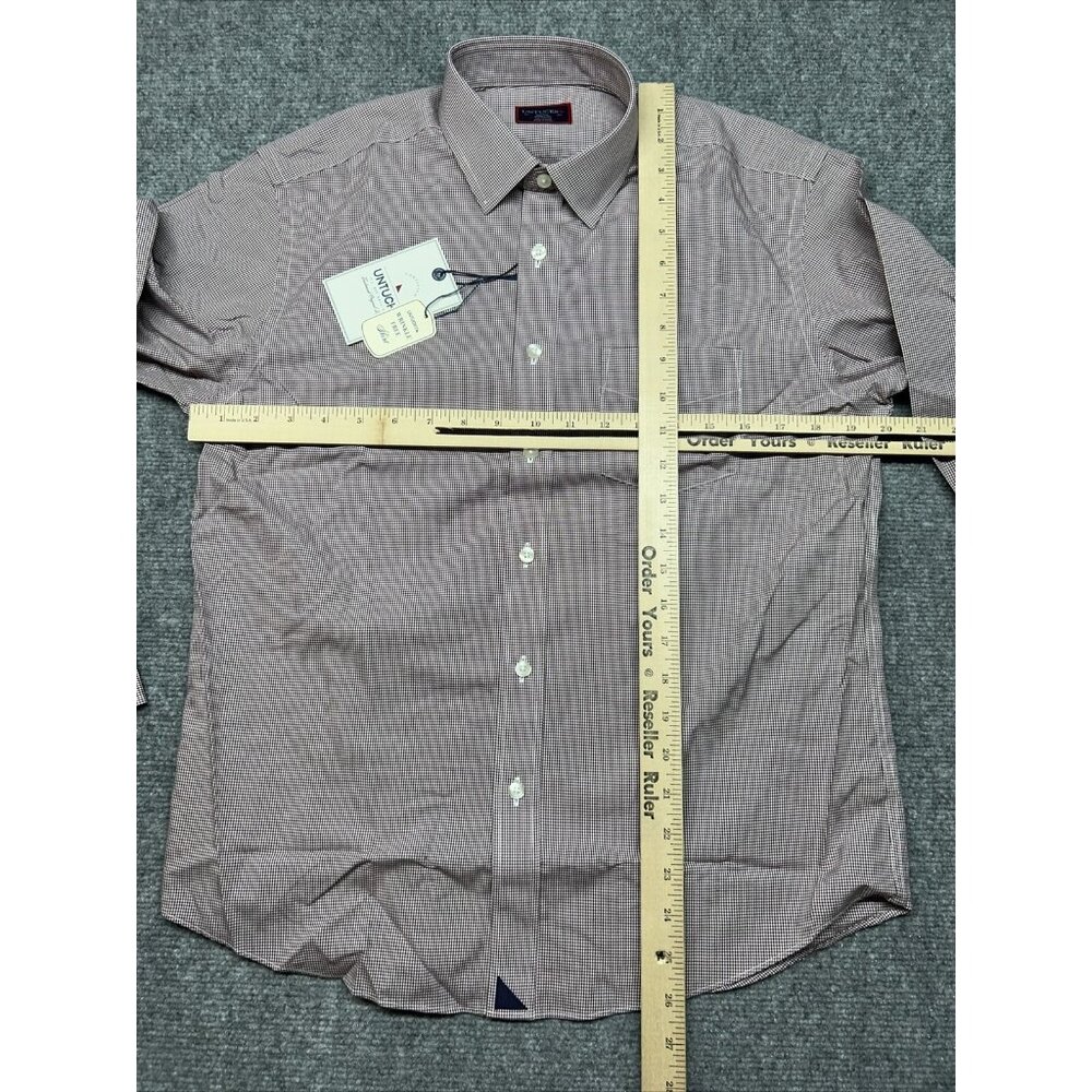 UNTUCKit Gargiulo Shirt Mens S Maroon Button Up Long Sleeve Wrinkle Free New - Picture 6 of 12